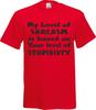 My Level of Sarcasm Is Based On Your Level of Stupidity Christmas Cotton T-Shirt Mens Womens Tees Top