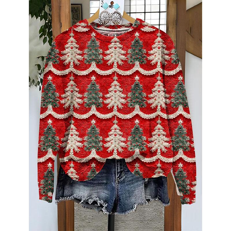 Nye julegensere Julemannen 3D-trykk Dame O-hals Hettegensere Casual Streetwear Y2k Overdeler Harajuku Topper Dameklær