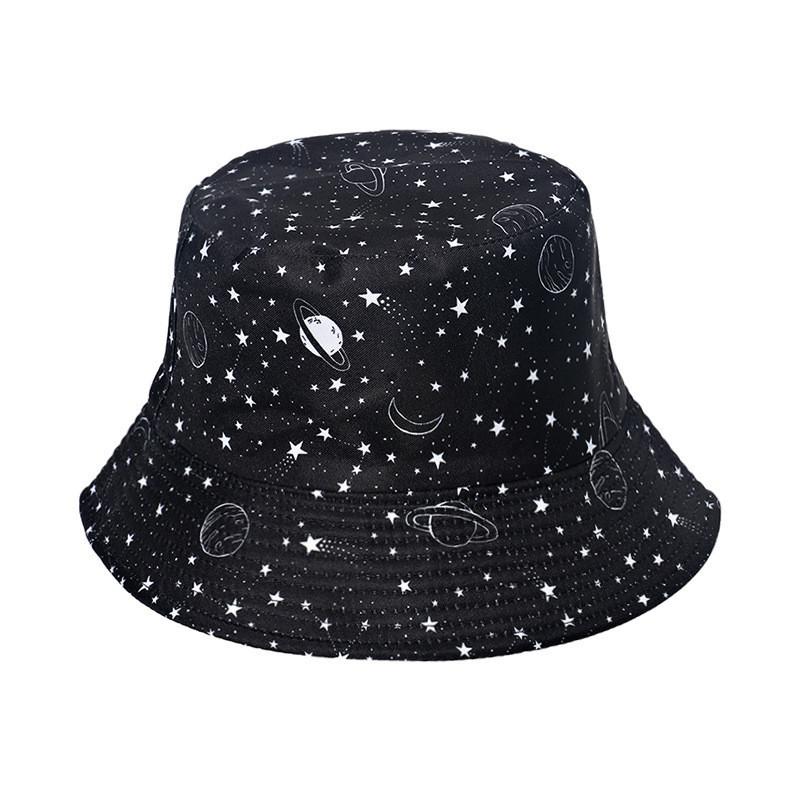 Unisex Flower Smiley Face Print Fisherman Cap Sun Hat New Summer Style