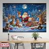 1Pcs Santa Claus and Reindeer Decoration Background Winter Backdrop Decorations For Photo Studio Photo Booth Christams Party