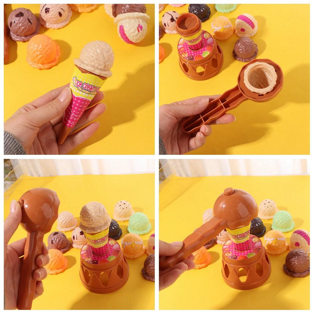Montessori Simulation Ice Cream Kitchen Toy Dessert Ice Cream Stack Up Balancing Toy  Kids