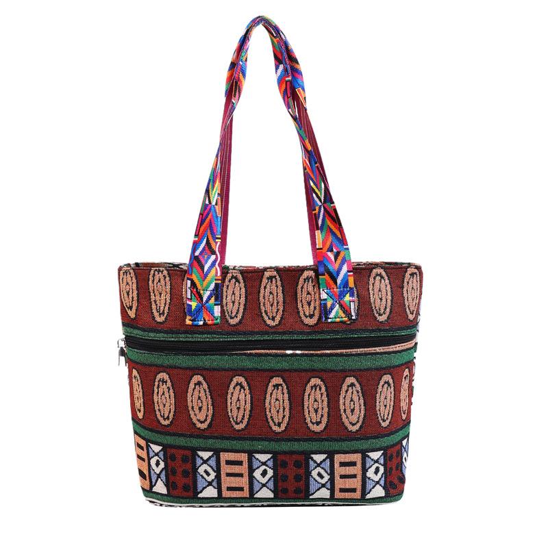 Bag Women's New Fashion Canvas Bag Retro Tote Shoulder Bag Commuter Handbag