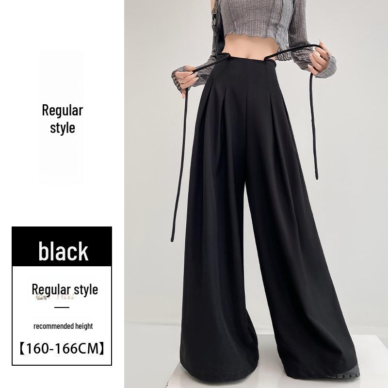 

Women s High-Waist Wide-Leg Suit Pants - 2025 Spring Collection Medium чорний