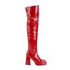 2026 New Fashionable Thick Bottom High Heels 32-48 Size Painted Knee Over Women's Boots Trend
