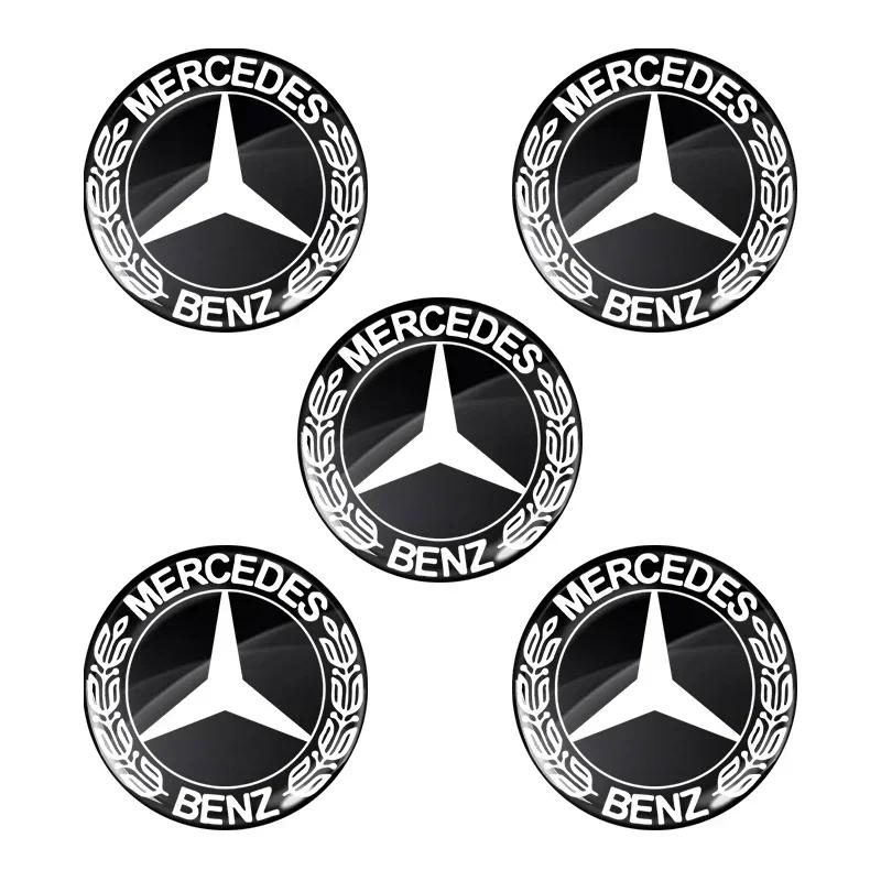 New For Mercedes Benz 11/14mm Aluminum Car Key Badge Sticker For Mercedes Benz W203 W204 W211 W210 W124 AMG W202 W212 W220 W205