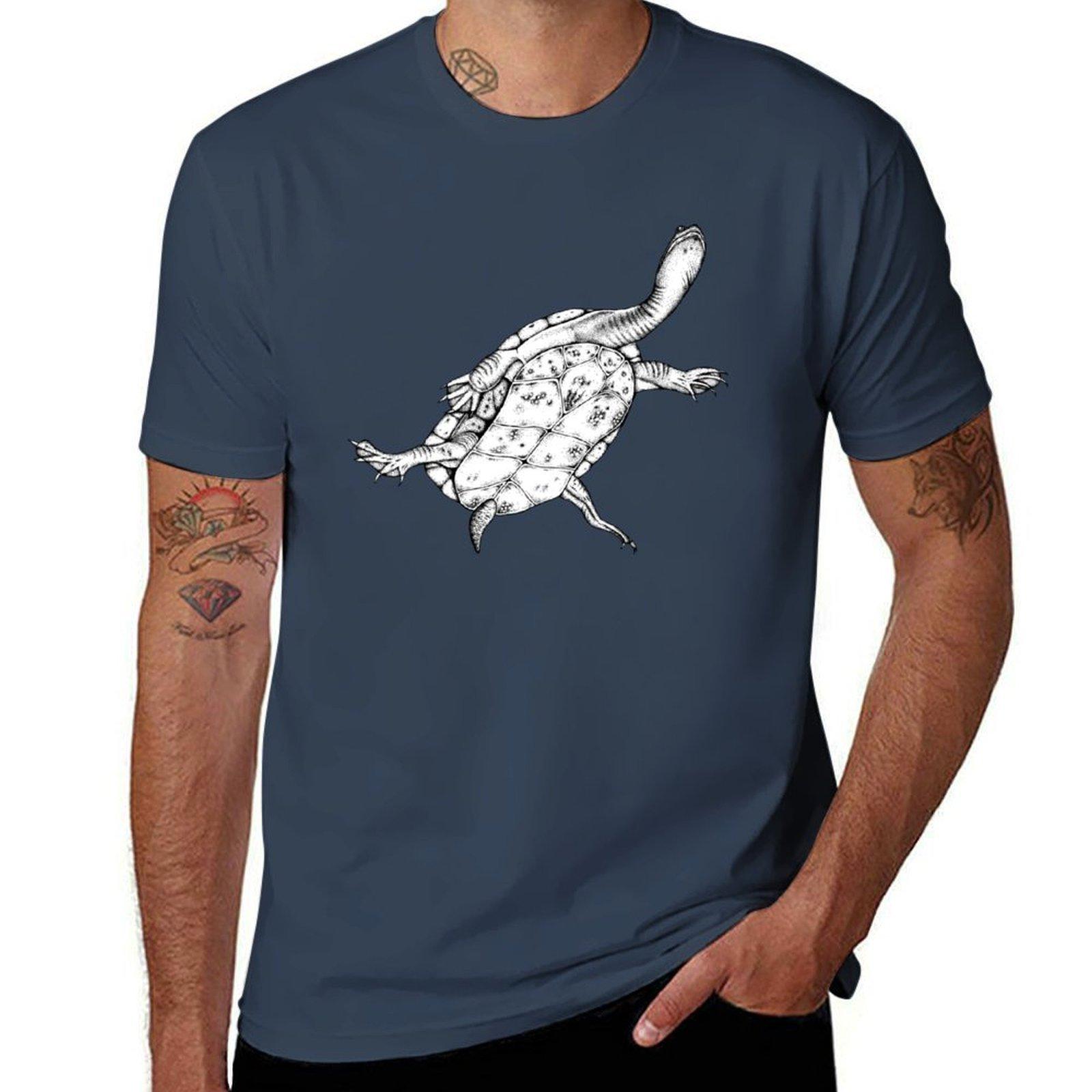 Southwestern snake necked turtle TShirt Basic Plain Tee for Spring and Summer S