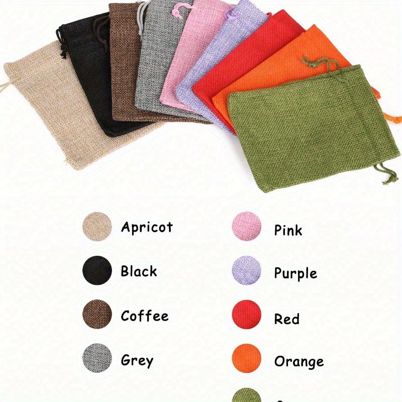 Drawstring Burlap Bag Jute Gift Bags, DIY Wedding Favor Gift Bag Wrapping Pouches Wedding Decoration Party Supplies