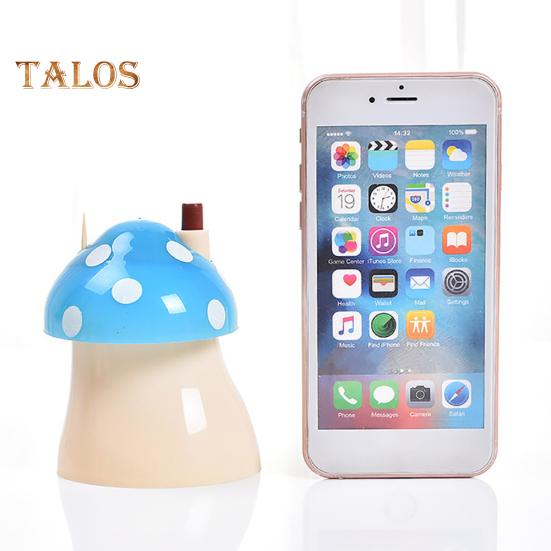 Portable Bar Mushroom Automatic Toothpick Storage Box Dispenser Holder Live City Fashion Home Decor