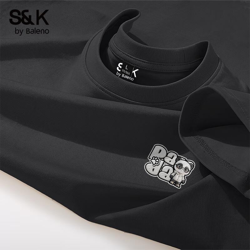 Baleno Men s S&K Guochao Panda Cotton Short Sleeve T-Shirt