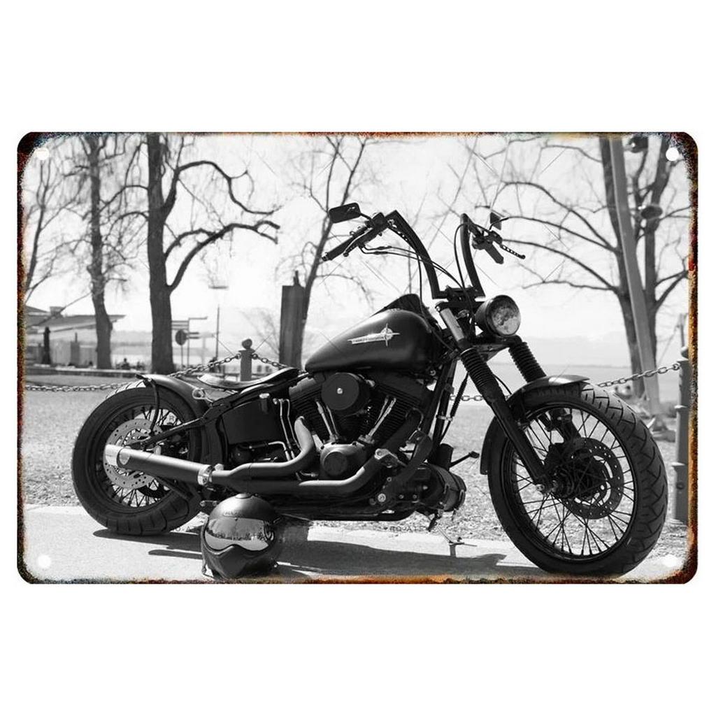 Metal Tin Signs Plaque Cool Motorcycle Wall Decoration Vintage Iron Painting Art Posters for Man Cave Home Cafe Garage Club Bar