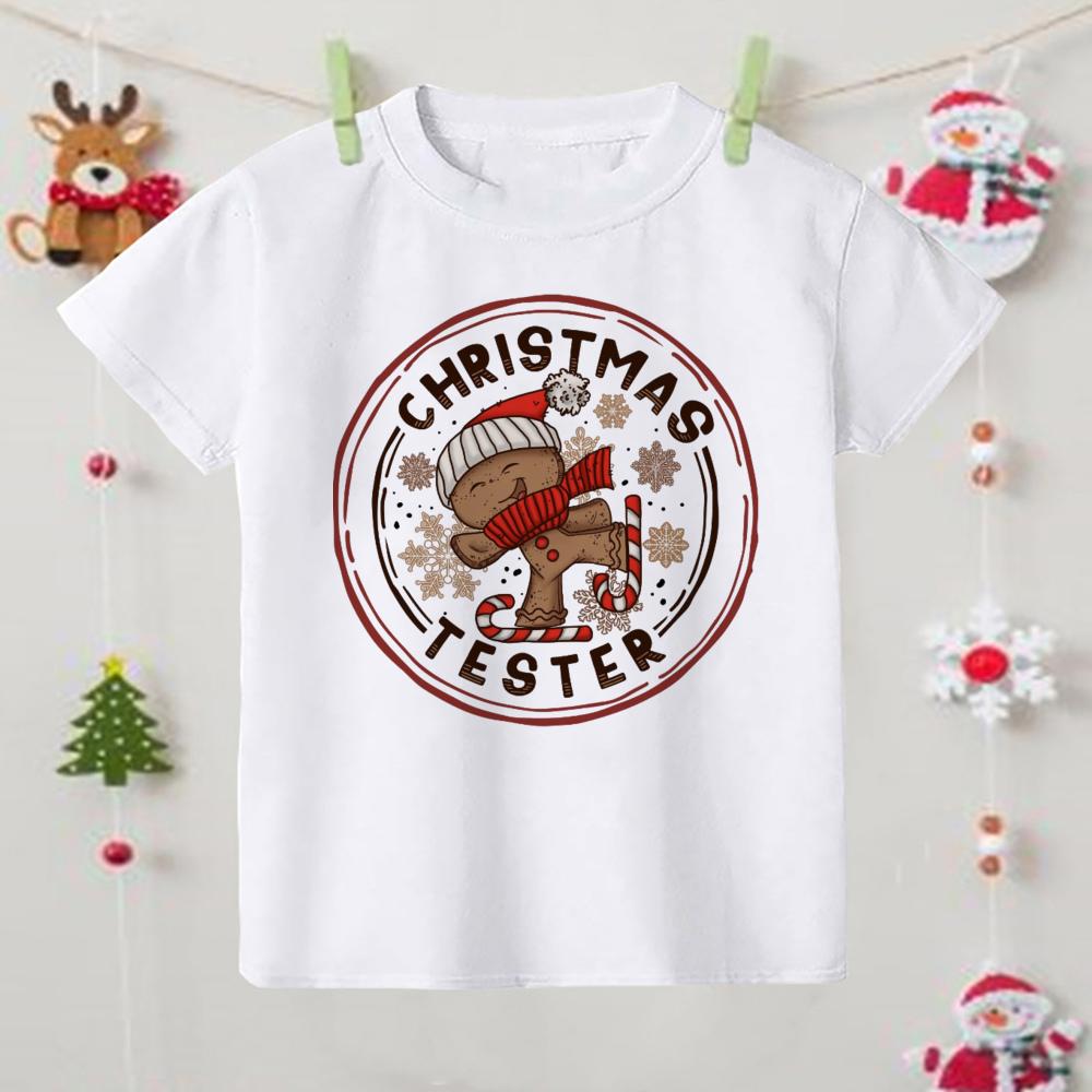 Crăciun Fericit Tricou Imprimat cu Elan Copil Tricou de Crăciun Haine Copil Topuri Băiat Fată Ținută Petrecere Crăciun Cadouri de Sărbători pentru Copii