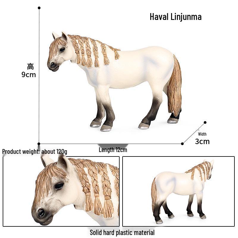 Cross-border Prairie Horse Desktop Ornament: Black & White North American Feral Horse Model