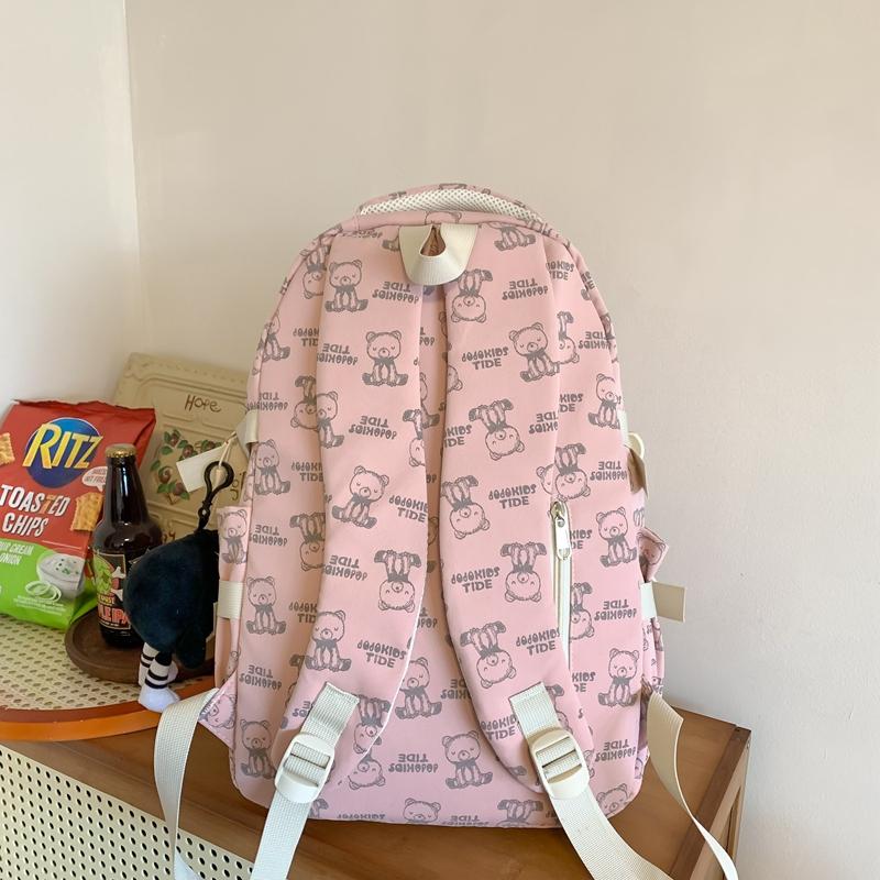 Student Schoolbag Female Junior High School Large Capacity Backpack Bear Schoolbag