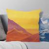 Painted Snow Mountain Sunset Colorful Sky Retro Pillow Case Sofa Model Room Decoration Pillow