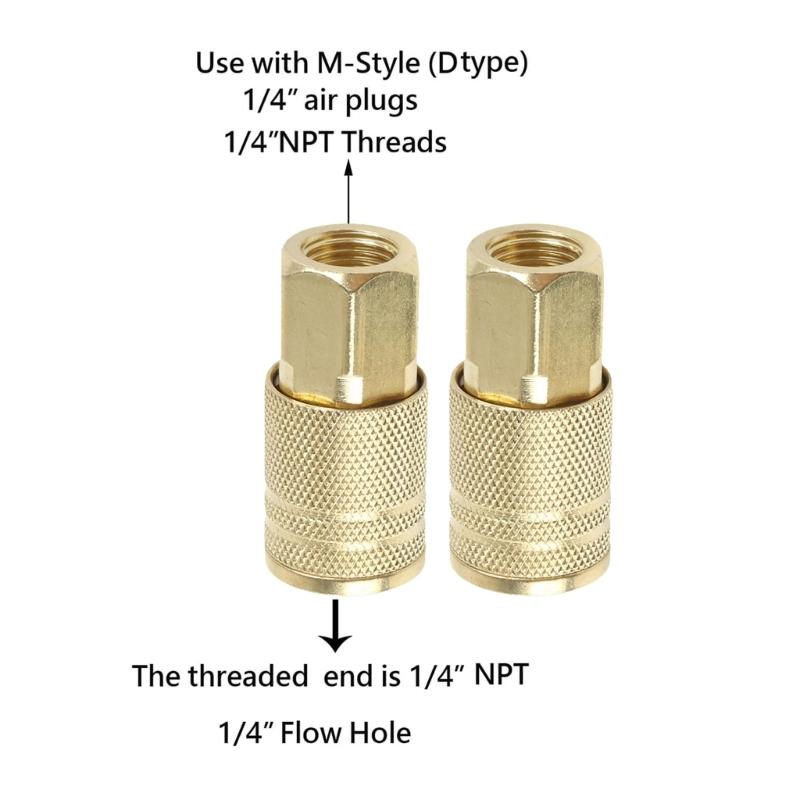 1/4 Pneumatic Air Hose Connector Coupling Compressor Accessories Quick Release Connector Male Female Thread