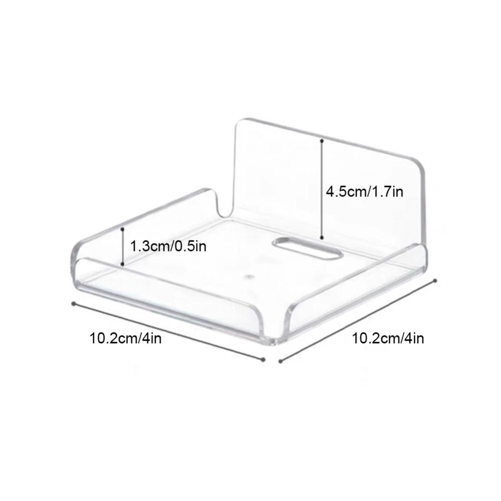 1/2Pcs Clear Acrylic Webcam &Router Hanging Holder Living Room Small Items Display Rack Shower Caddy No Drilling Shelf Organizer
