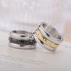 Men's European and American Fashion Titanium Steel Rotating Ring