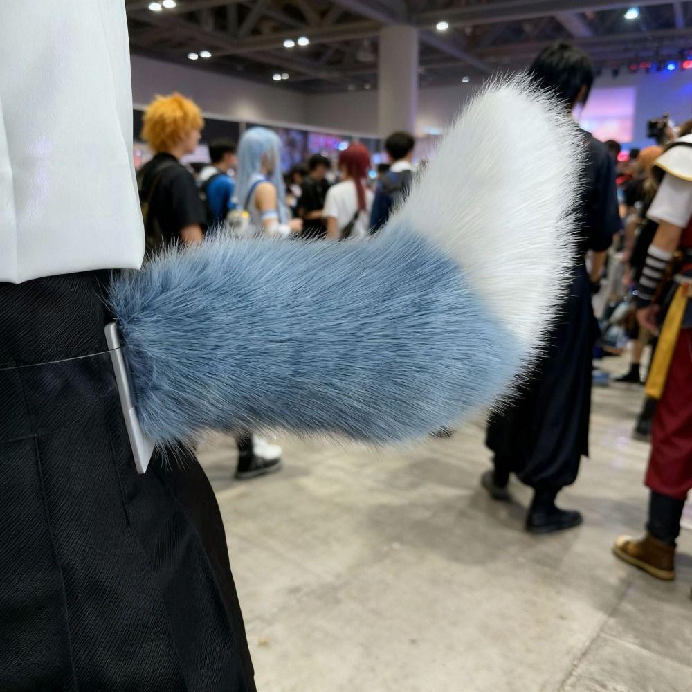 Rechargeable Electric Fox Tail Belt Plush Electric Tail  Halloween Cosplay Performances, Etc