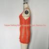 European and American Women's See-Through Spaghetti Strap Knit Beach Dress