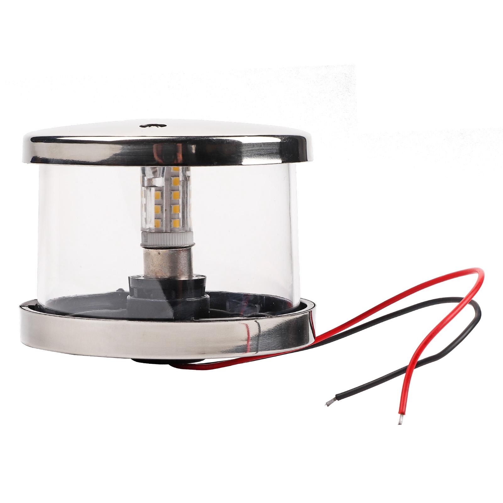 DC12V‑24V Marine Navigation Light Waterproof High Brightness Running Signal Lamp For Boat Yacht 3W белый