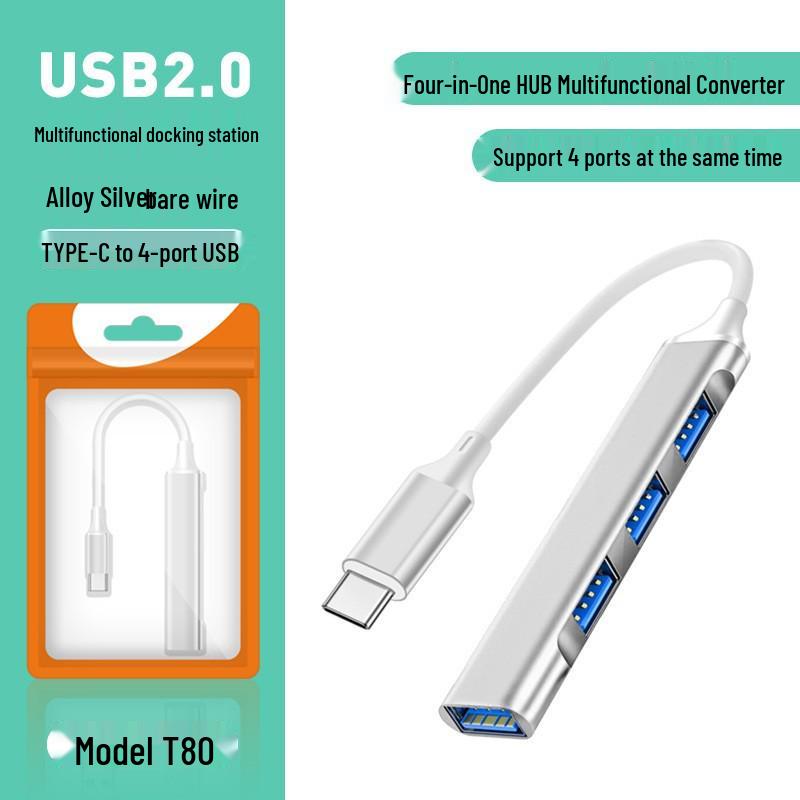 4-in-1 USB-C Multi-Function Docking Station Splitter Hub