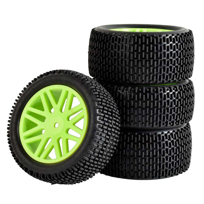 RS Wear-Resistant Off Road Tires Plastic Wheel Rim Rubber Tyre for 1:10 RC Car HSP 94107 94166 94106 94155 Tamiya Wltoys 144001