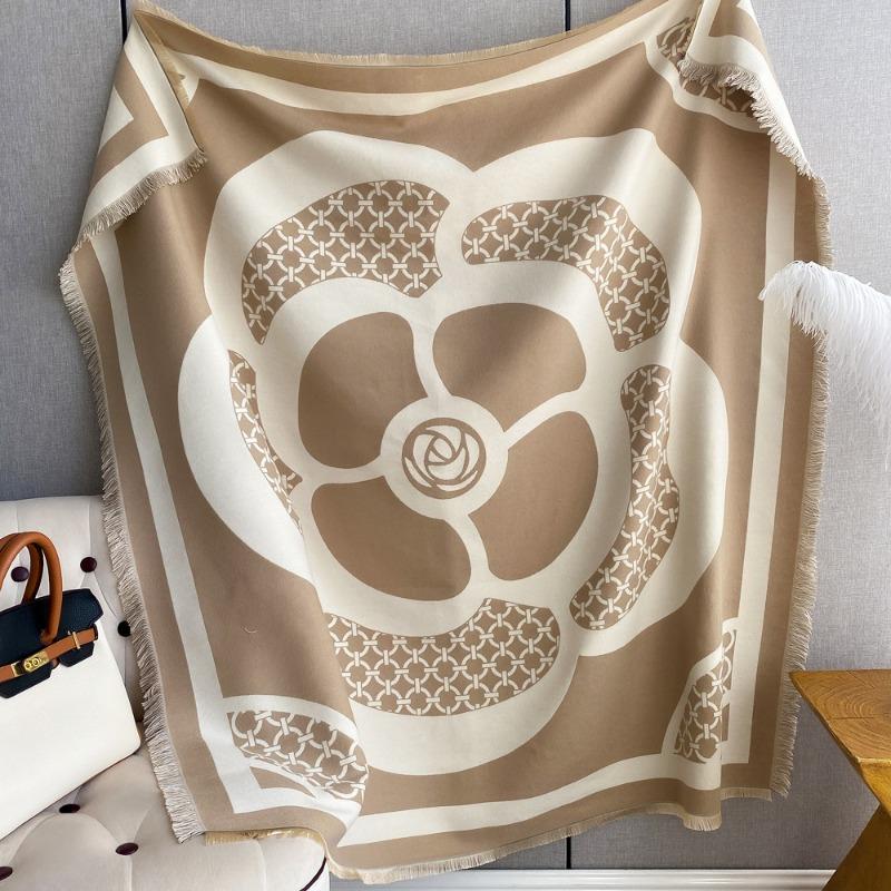 New imitation cashmere scarf women's winter thickened warm square scarf fashionable versatile elegant cape