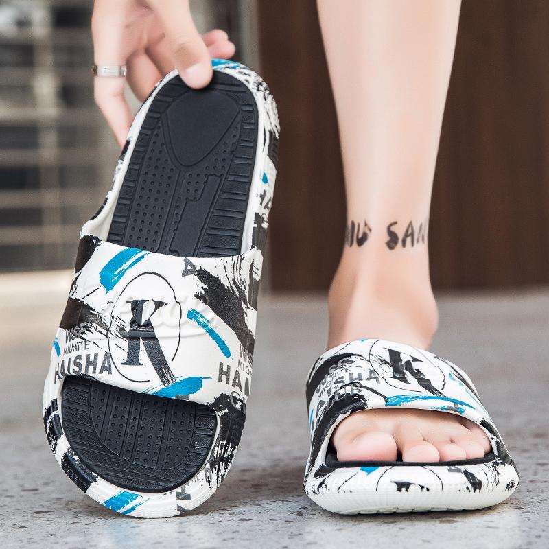 Модные мужские тапочки slip on outdoor модные тапочки на платформе шлепанцы нескользящие — фото 5
