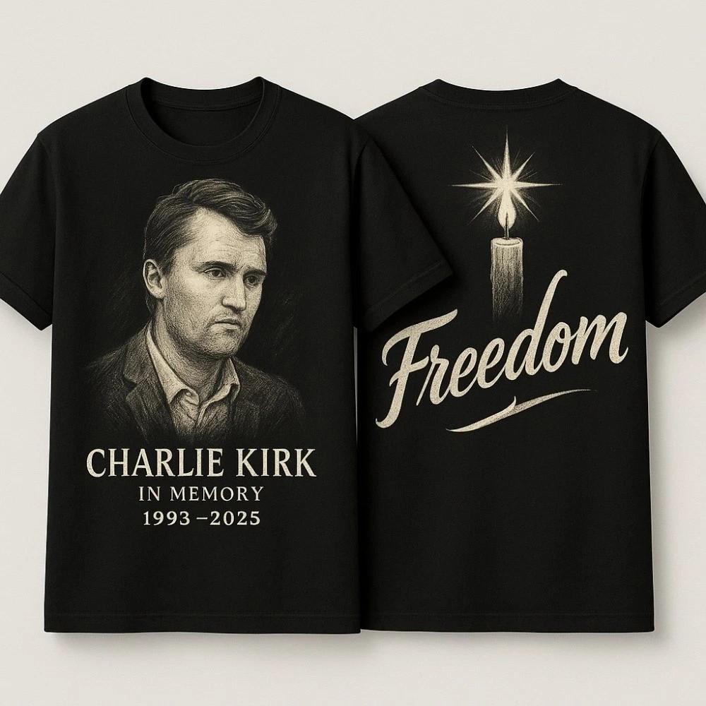 Charlie Kirk Freedom Graphic T Shirts Charlie Kirk 19932025 T Shirt Justice Charlie Kirk Cotton Shirt Woman Man Shortsleev