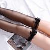 Transparent Breathable Korean Style Elastic Lace Bow Stockings Polyester High Knee Socks Hosiery