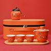 Creative Ceramic Portable Travel Tea Set, Father's Day Gift, Dad's Gift for Elderly Chinese Tea Set
