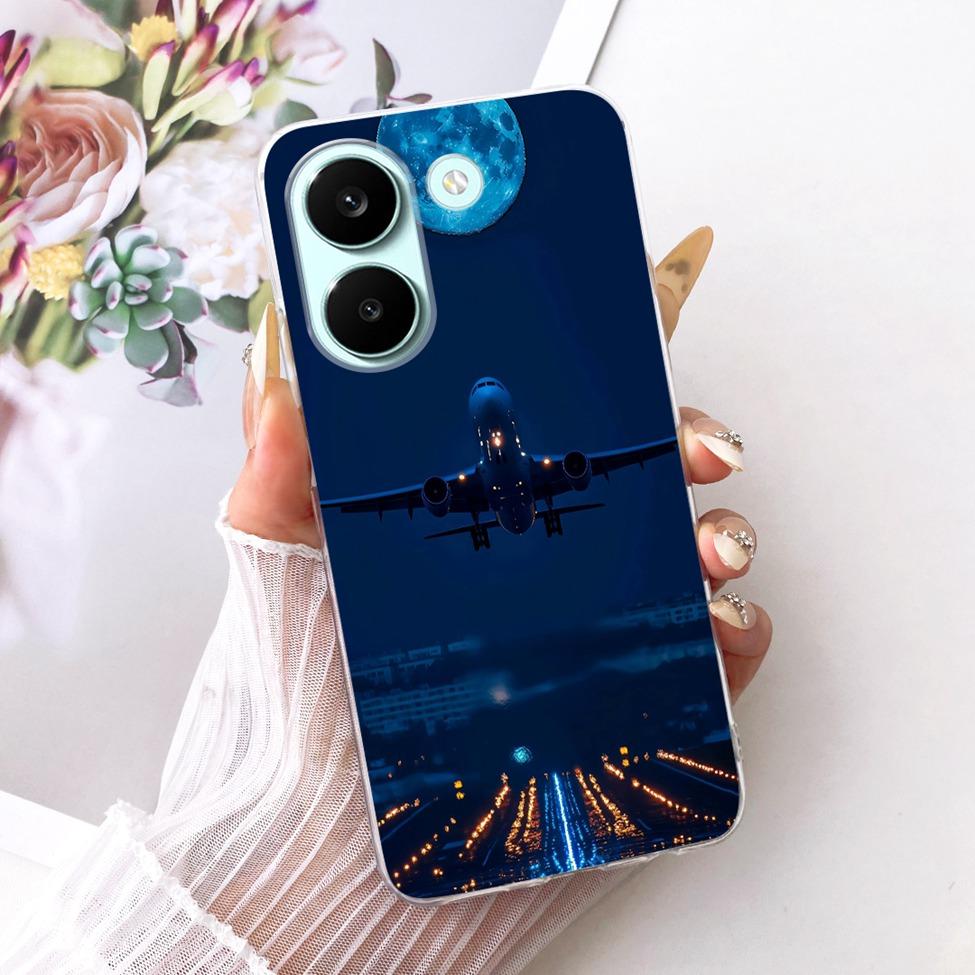 6.59'' Case For Xiaomi Poco X8 Pro 5G Cover Transparent Fashion Flowers Cute Cat Cool Painted Soft Casing 2511FPC34G