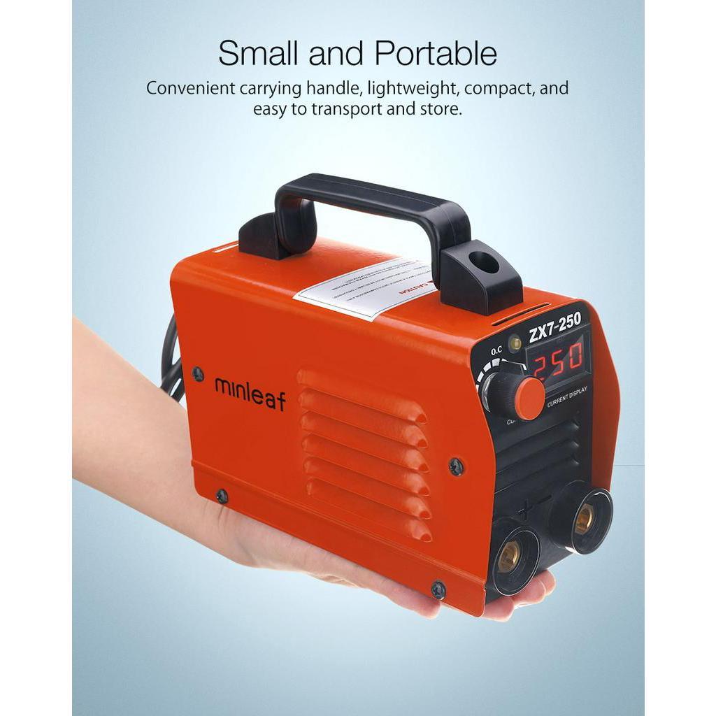 ZX7-250 250A Mini Electric Welding Machine Portable Digital Display MMA ARC DC Inverter Plastic-welder Weld Equipment Durable