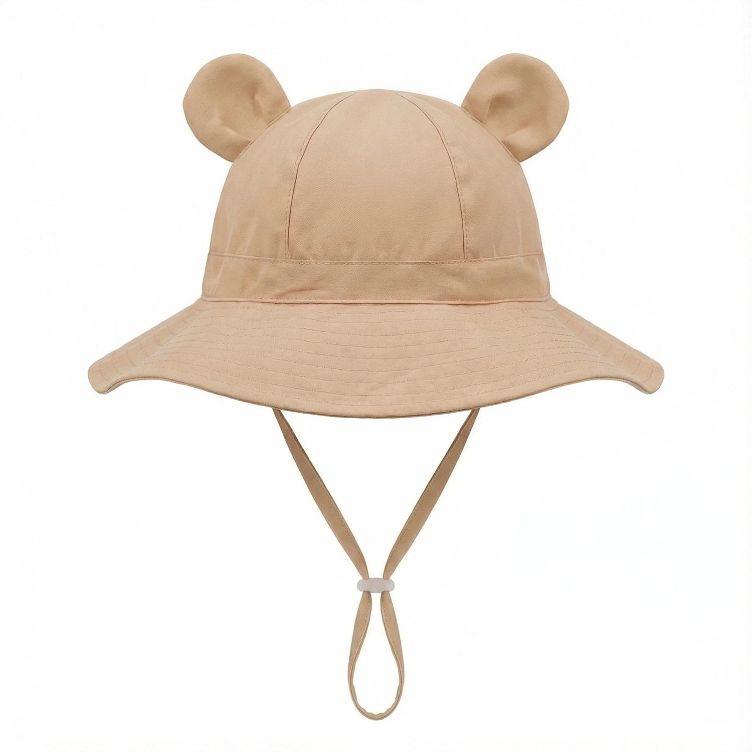 

Children s outdoor summer sun hat sunscreen hat sun hat multi-colored ears large brim baby fisherman bucket hat XS 46 хаки