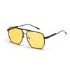 Metal Glasses Double Beam Pilot Retro Sunglasses Women Large Frame Sunglasses Men