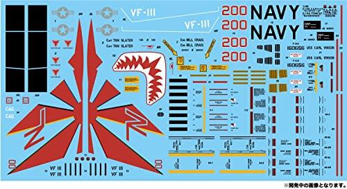 Platz/Italeri 1/48 scale U.S. Navy Carrier-Based Fighter F-14A Tomcat VF-111 Sundowners Plastic Model TPA-16, Molded in Color