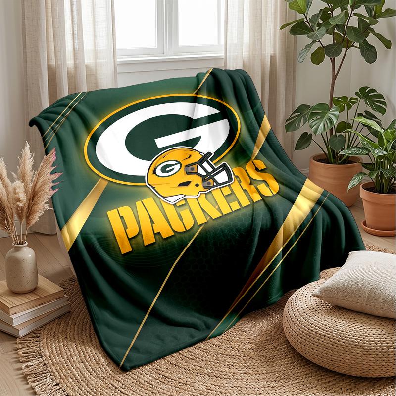 Coperta in Flanella Pile Green Bay Packers Coperta Calda e Accogliente per Divano Letto Viaggio Uso Stagionale