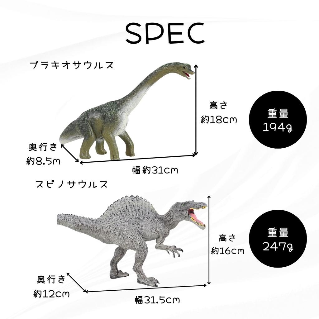 Archnote Spinosaurus Brachiosaurus Dinosaurier Spielzeugfigur Realistisches großes Set