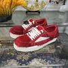 24ss Noi Pantofi Casual de Calitate Superioară cu Top Jos Roșu Închis Bărbați Piele Naturală Talpă Groasă cu Șireturi Lux Sport Ro Adidași Femei