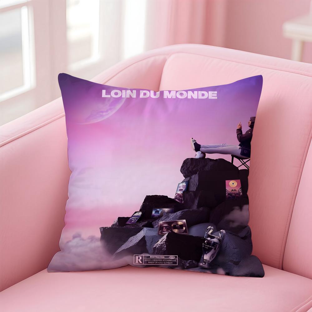 popular singer JuL Cushion Cover Comfortable Reversible Pillow Cover Ideal for Car Sofa Bedroom & Beyond