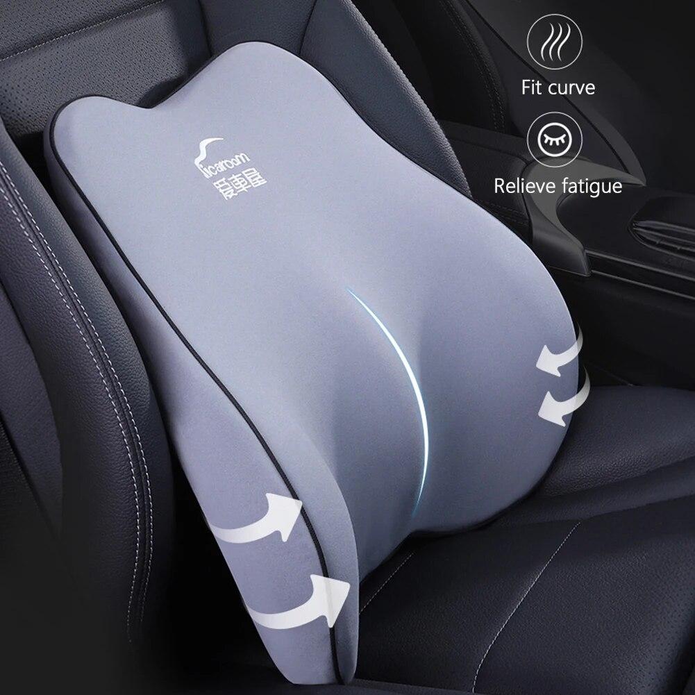 Car Seat Headrest Pillow Neck Lumbar Support Pillow For Car Travel Pillow Soft Seat Back Support Waist Pillow Car