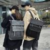 New Soft Leather Business Commuter Backpack Large Capacity Computer Schoolbag Versatile College Style Backpack