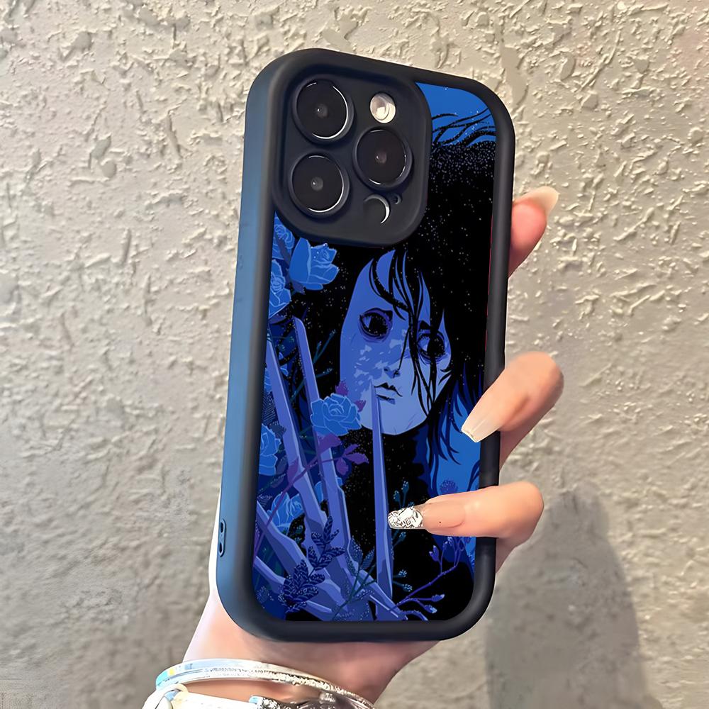 Retro Edward Scissorhands Phone Case For IPhone 17 Pro Max 16 15 14 Pro Max IPhone 13 Pro Max 11 Plus Silicone Cover