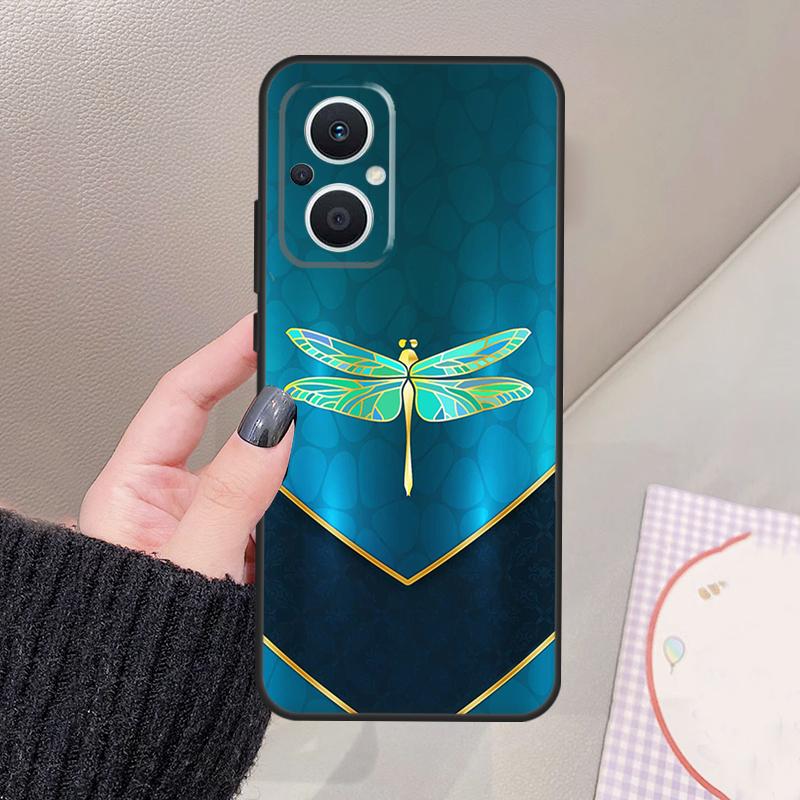 

Luxury Dragonfly Funda For OPPO Reno 14 10 11 12 13 Pro 12F 11F 13F 14F 7 8 Lite OPPO Find X9 X8 X6 Pro Case OPPO Reno12