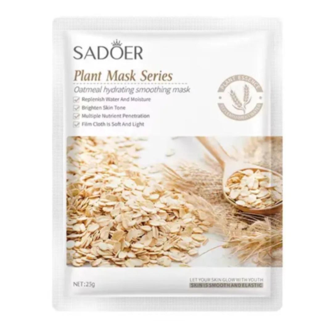 

Firming and toning fabric mask for sagging and rough skin with wild oat extract SADOER PLANT MASK SERIES OATMEAL - 25 g