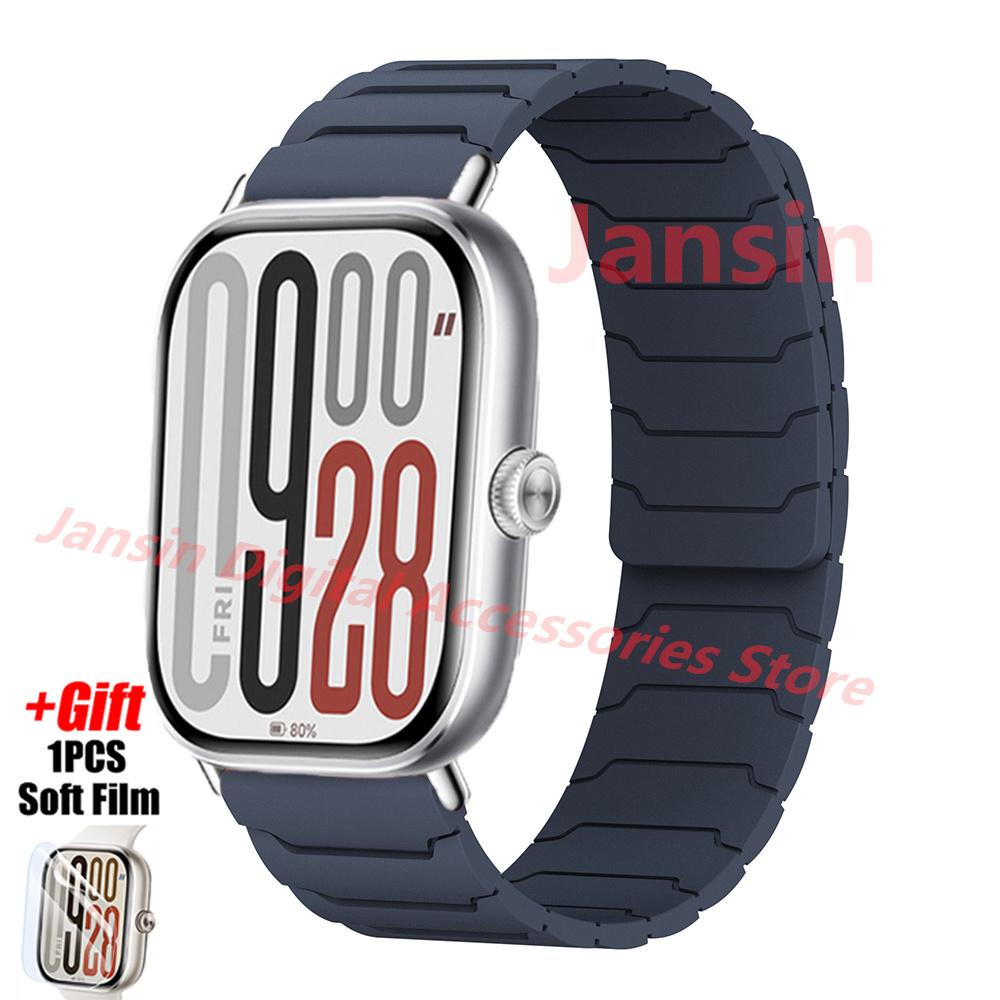 Magnetic Strap For Redmi Watch 5 4 Correa Business Bracelet For Mi Band 8/9 Pro Correa Soft Protector Film Replaceable Accessory