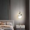 Modern Glass Pendant Lights LED Minimalist Hanging Lamps White Restaurant Study Living Rooms Bedroom Bar Decor Lighting Fixture