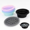 Flower Face Ice Bath Bowl For Facials Plunge Dipping Face Folding Ice Facials Washbasin Silicone Facials Skin Cares Tool