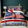 3D Striped Pattern National Flag Bedding Set Men Boy Duvet Cover Pillowcases 2/3pcs Single Double Bed Cover Gift Home Textile