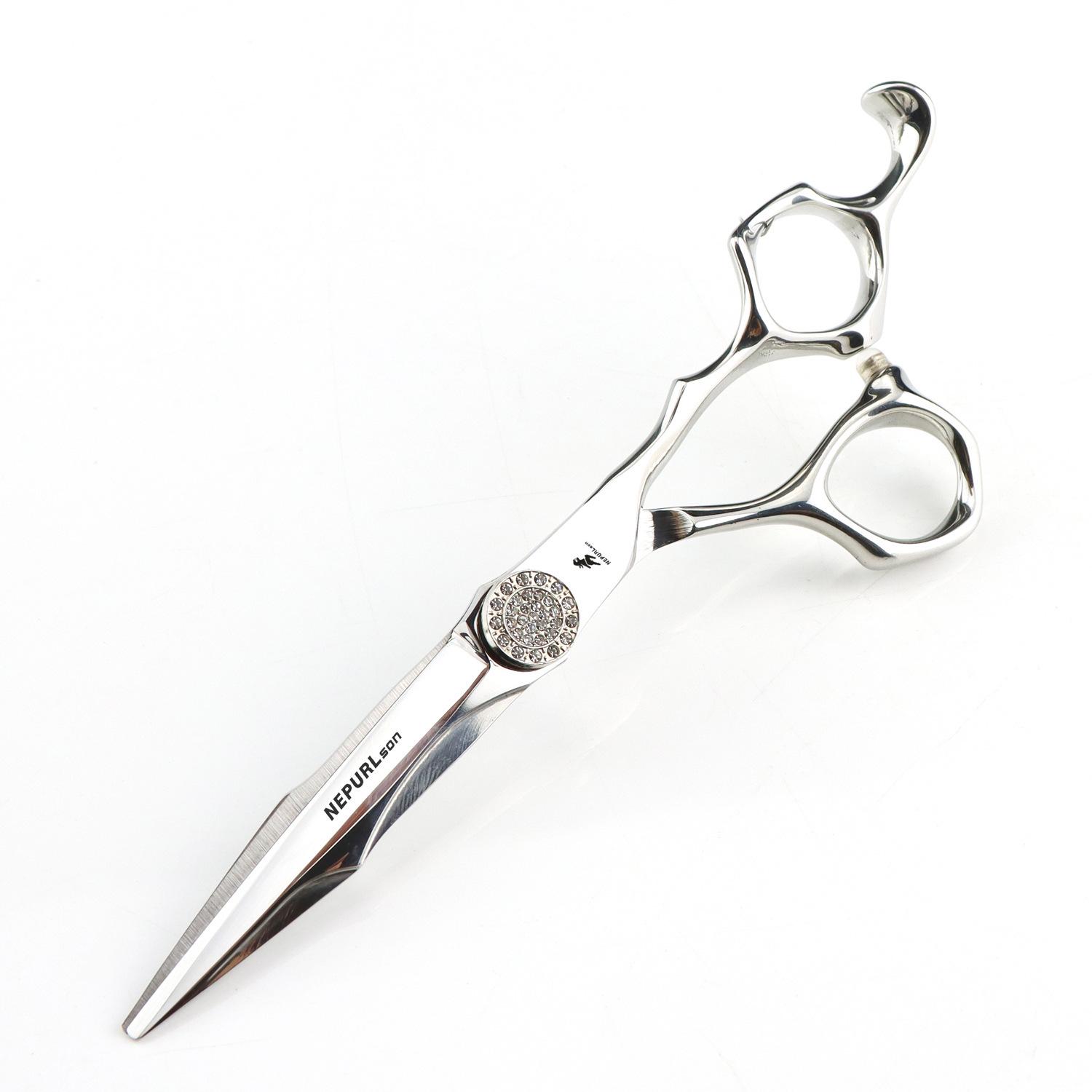 Napson 6 Double-Sided Sword-Shaped Hairdressing Shears with Wood Grain Finish